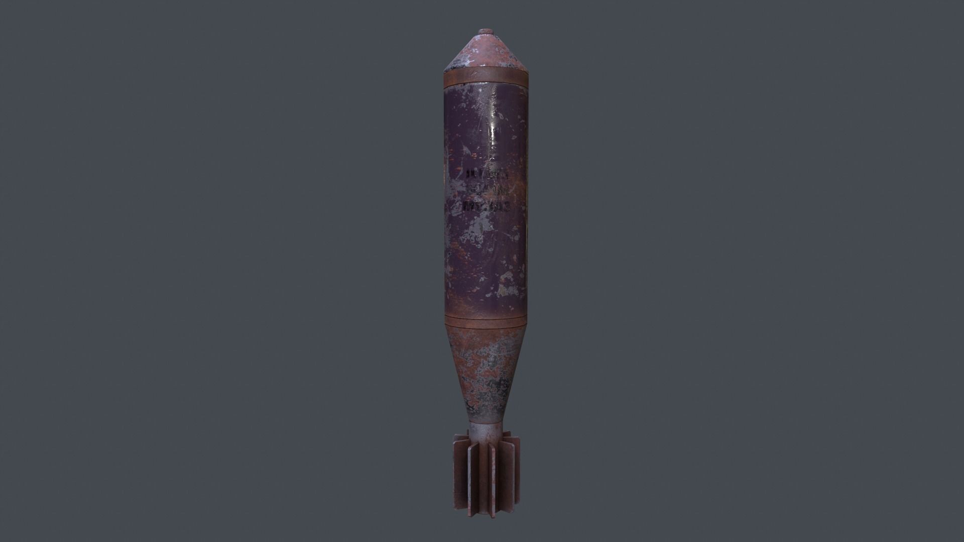 Mortar Projectile 60mm M83 3D model_4