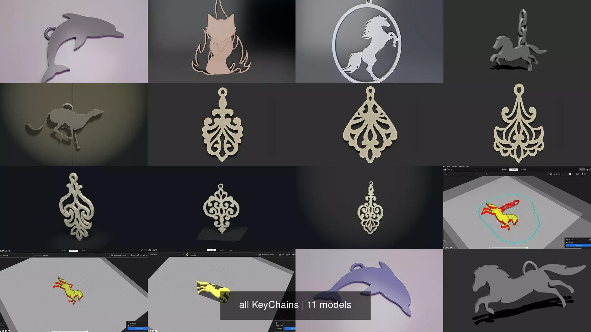 all KeyChains 3D Model Collection_0