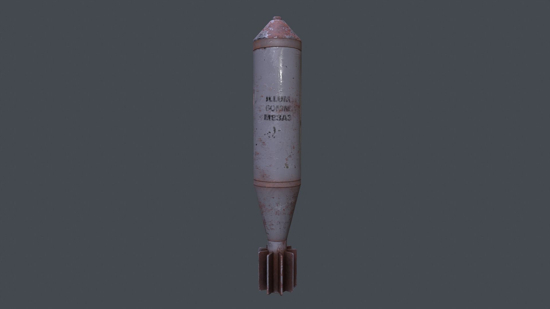 Mortar Projectile 60mm M83 3D model_5