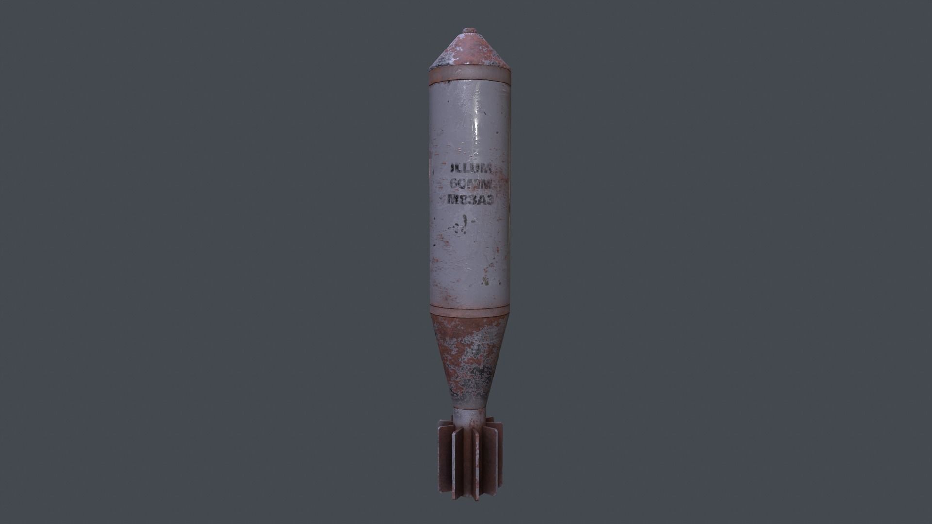 Mortar Projectile 60mm M83 3D model_4