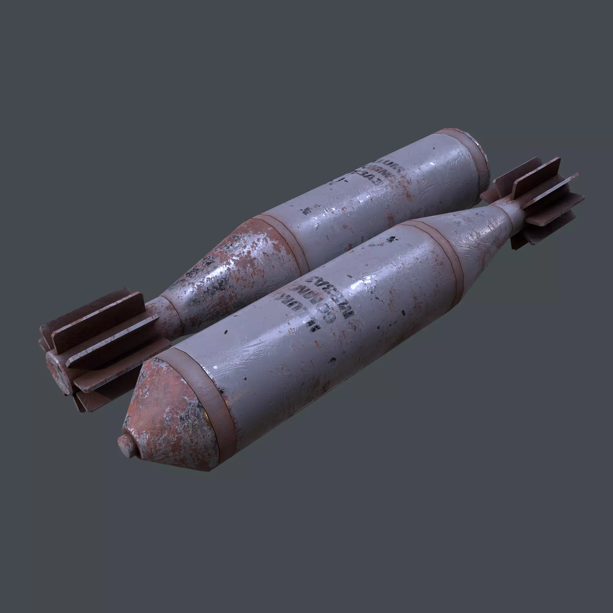 Mortar Projectile 60mm M83 3D model_0