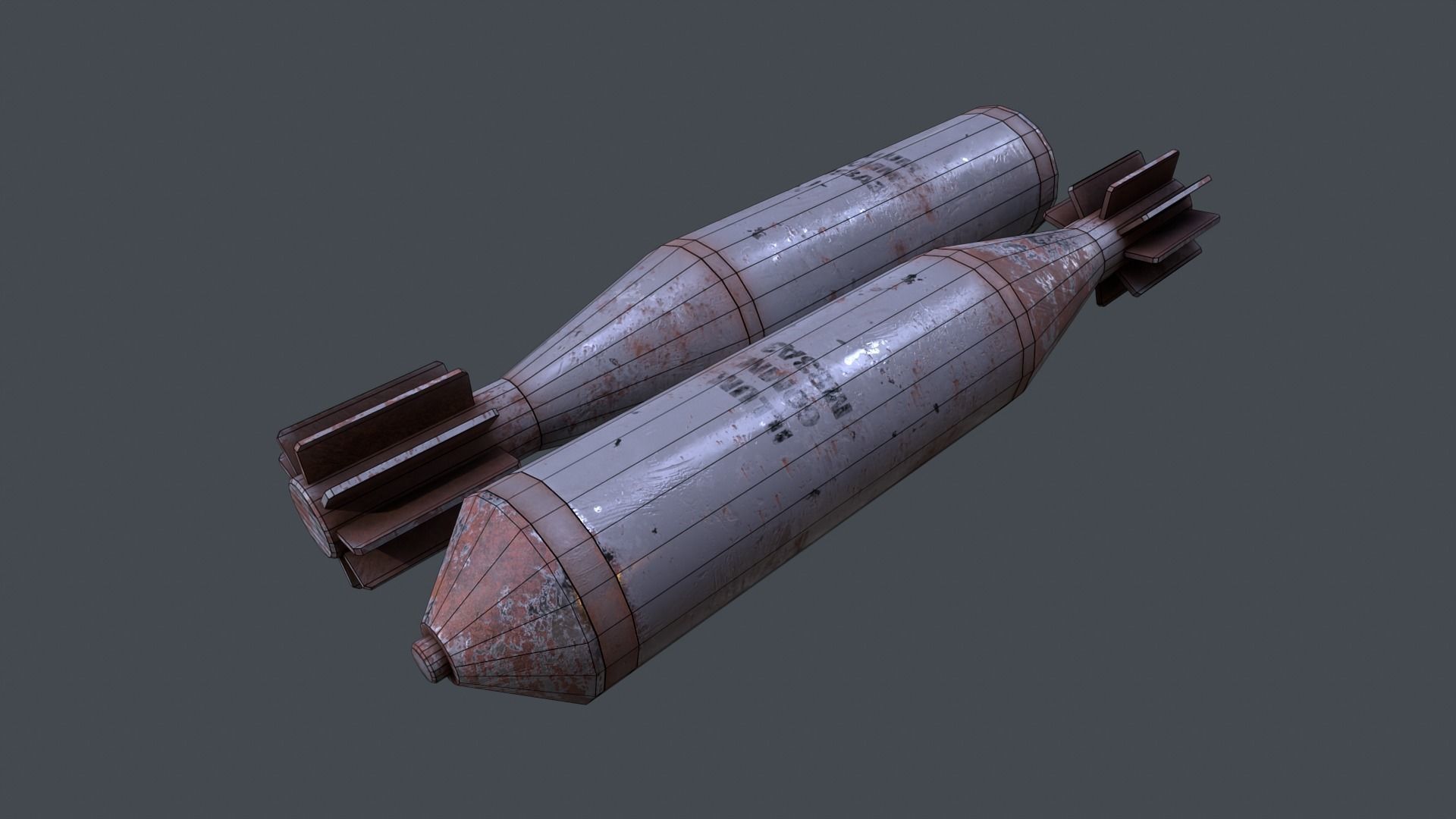 Mortar Projectile 60mm M83 3D model_8