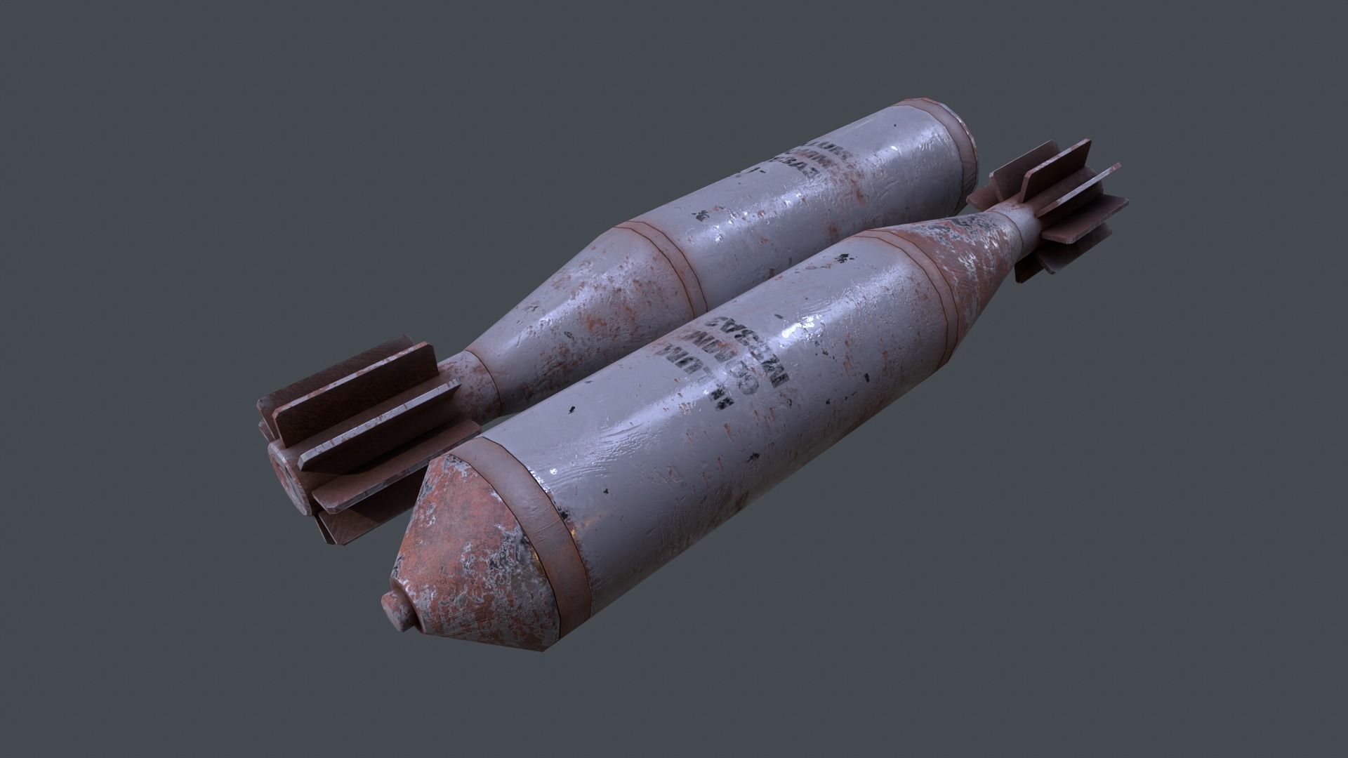 Mortar Projectile 60mm M83 3D model_7