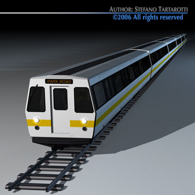Subway train 2 3D model_5