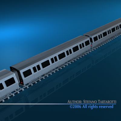 Subway train 2 3D model_4