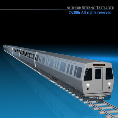 Subway train 2 3D model_7