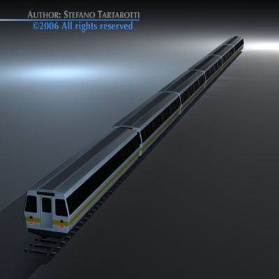 Subway train 2 3D model_1