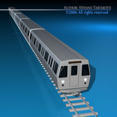 Subway train 2 3D model_9