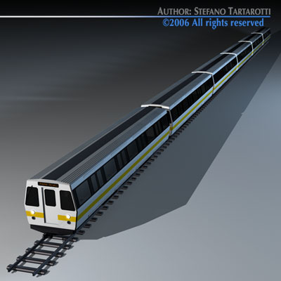 Subway train 2 3D model_8