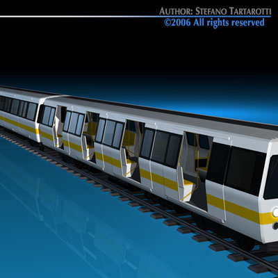 Subway train 2 3D model_6