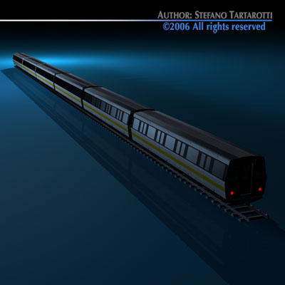 Subway train 2 3D model_13