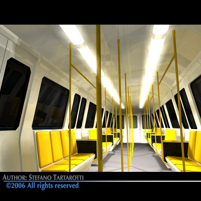 Subway train 2 3D model_2