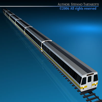 Subway train 2 3D model_11