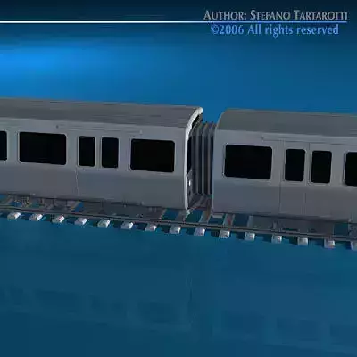 Subway train 2 3D model