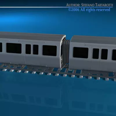 Subway train 2 3D model_0