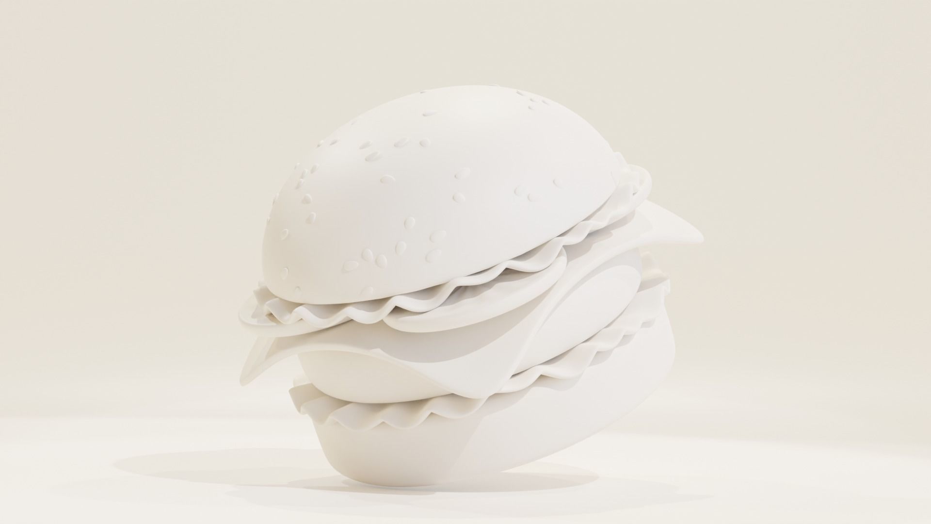 Burger 3D Model hamburger 3D model_3
