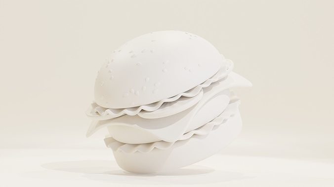 Burger 3D Model hamburger 3D model 4