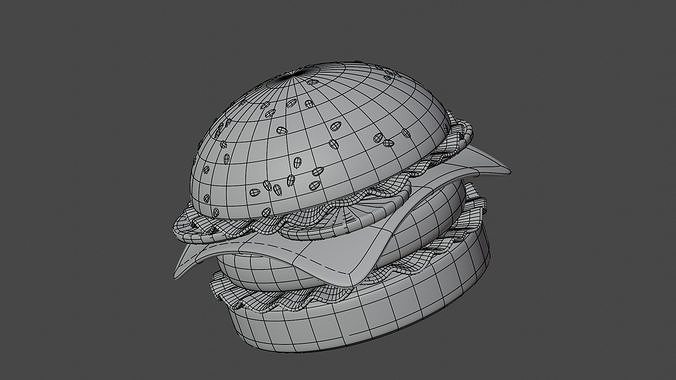 Burger 3D Model hamburger 3D model 5