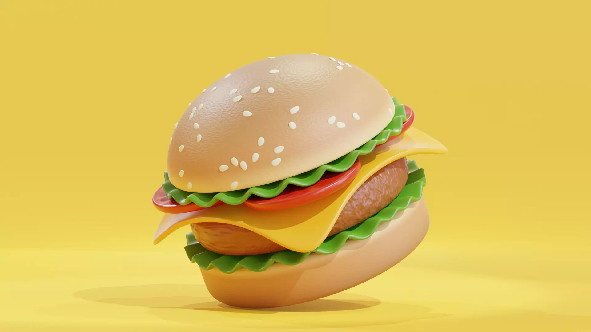 Burger 3D Model hamburger 3D model_0