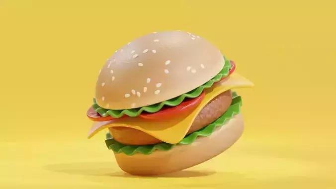 Burger 3D Model hamburger