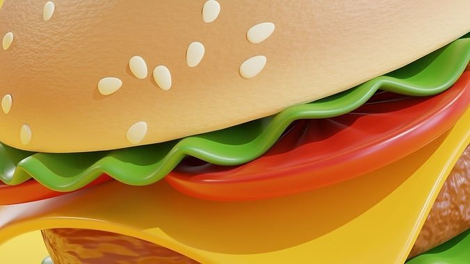 Burger 3D Model hamburger 3D model 3