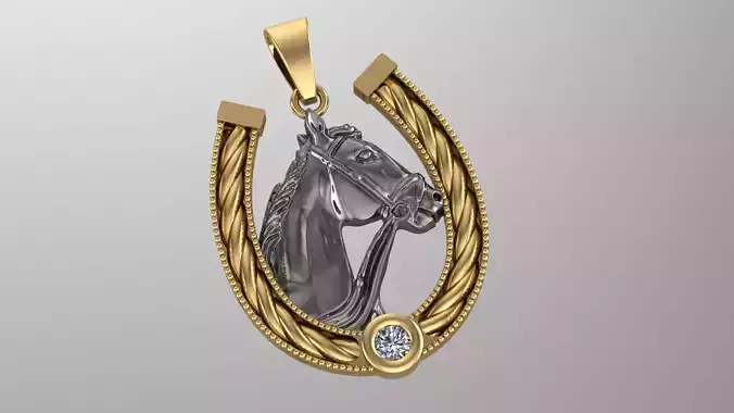 Horse Pendant 3D print model
