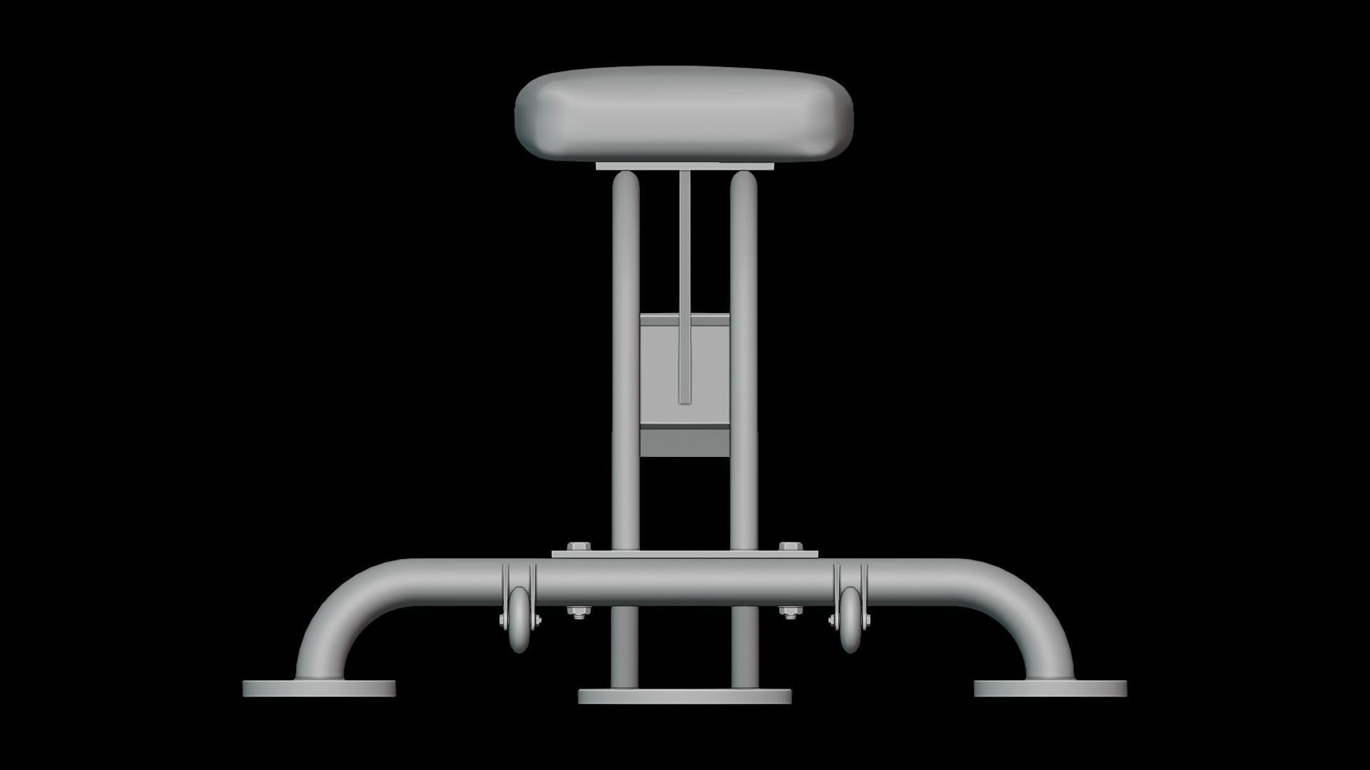 Gym System Bench 3D model_5