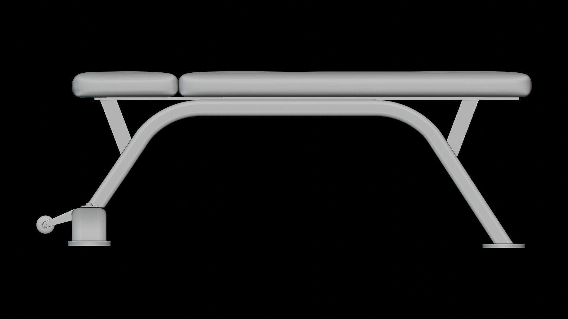 Gym System Bench 3D model_4