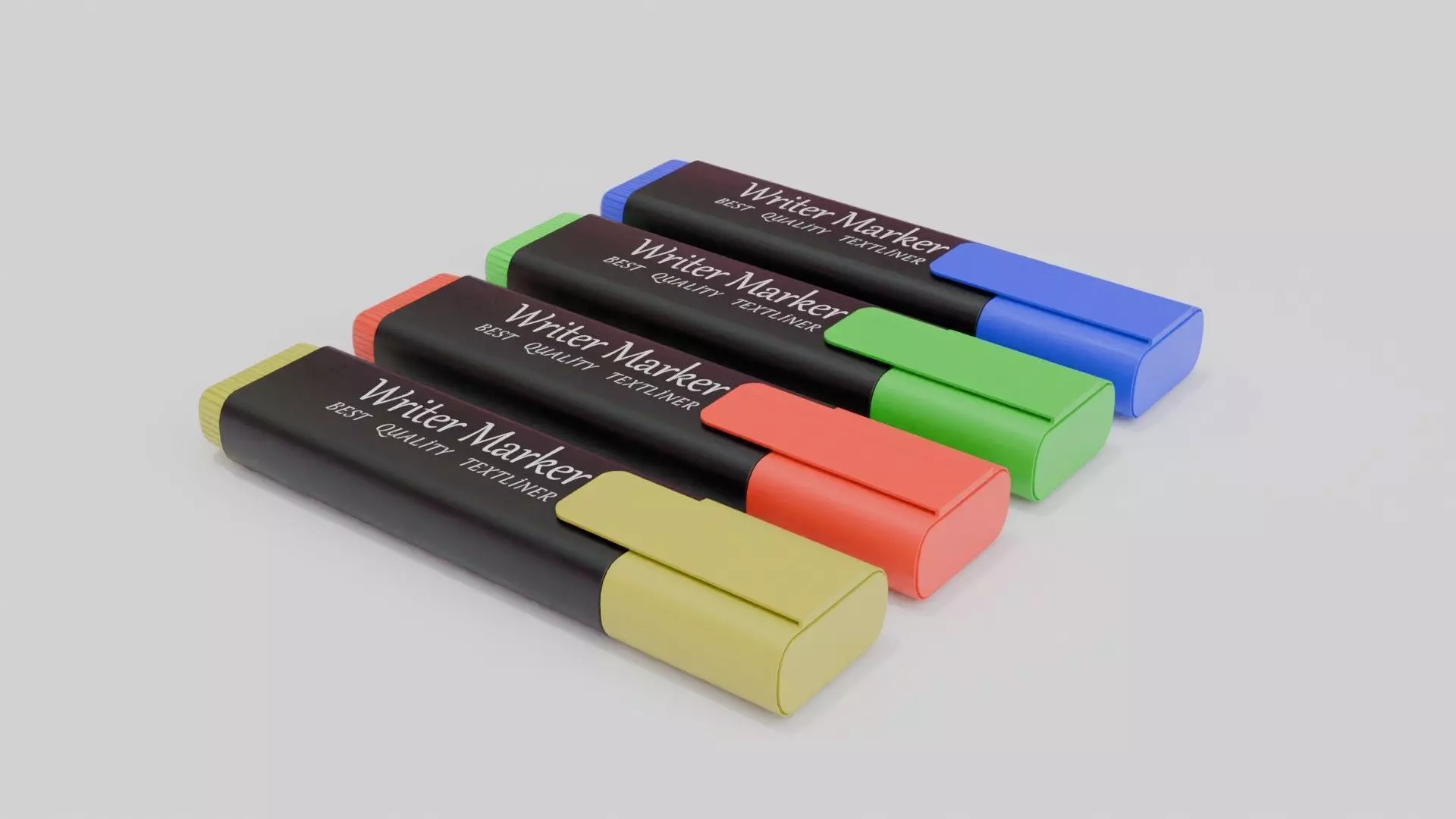Color Markers Low-poly 3D model
