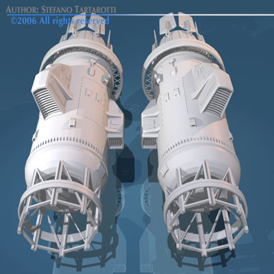 Spaceship engines 2 3D model_5
