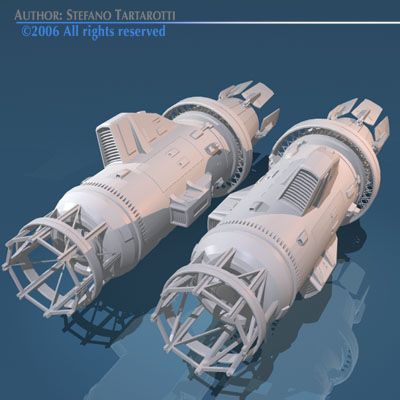 Spaceship engines 2 3D model_6