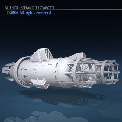 Spaceship engines 2 3D model_4