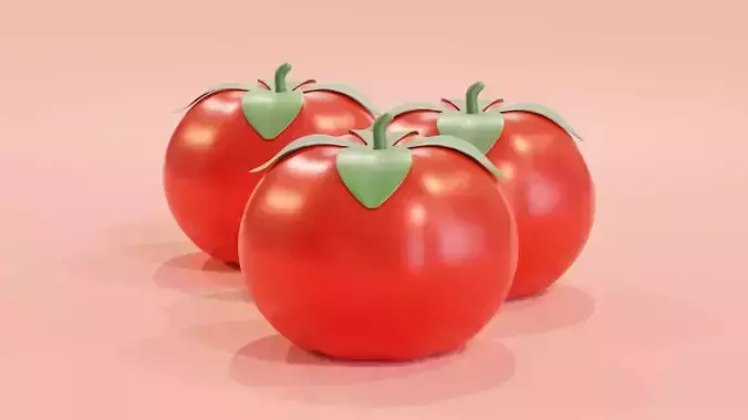 Tomatoes 3D Model three