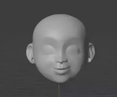 Doll head with guage holes