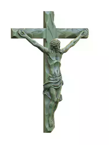 Jesus on the Cross Sculpture 3D print model