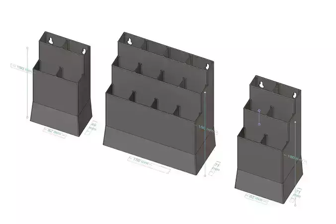 three models of brush holders