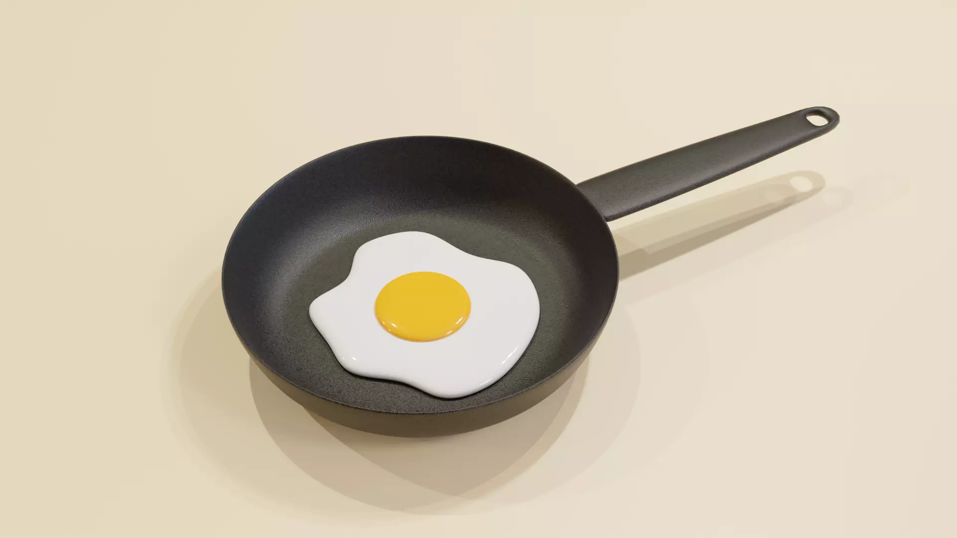 Fried Egg 3D Model 3D model_0