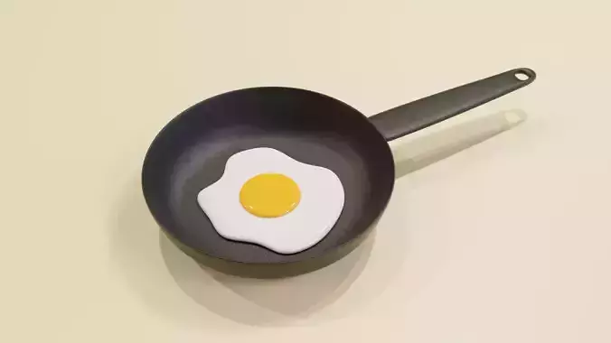 Fried Egg 3D Model