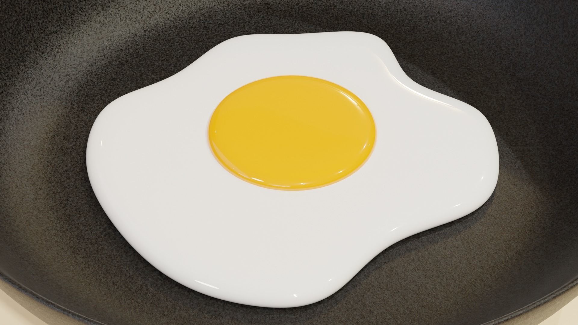 Fried Egg 3D Model 3D model_1