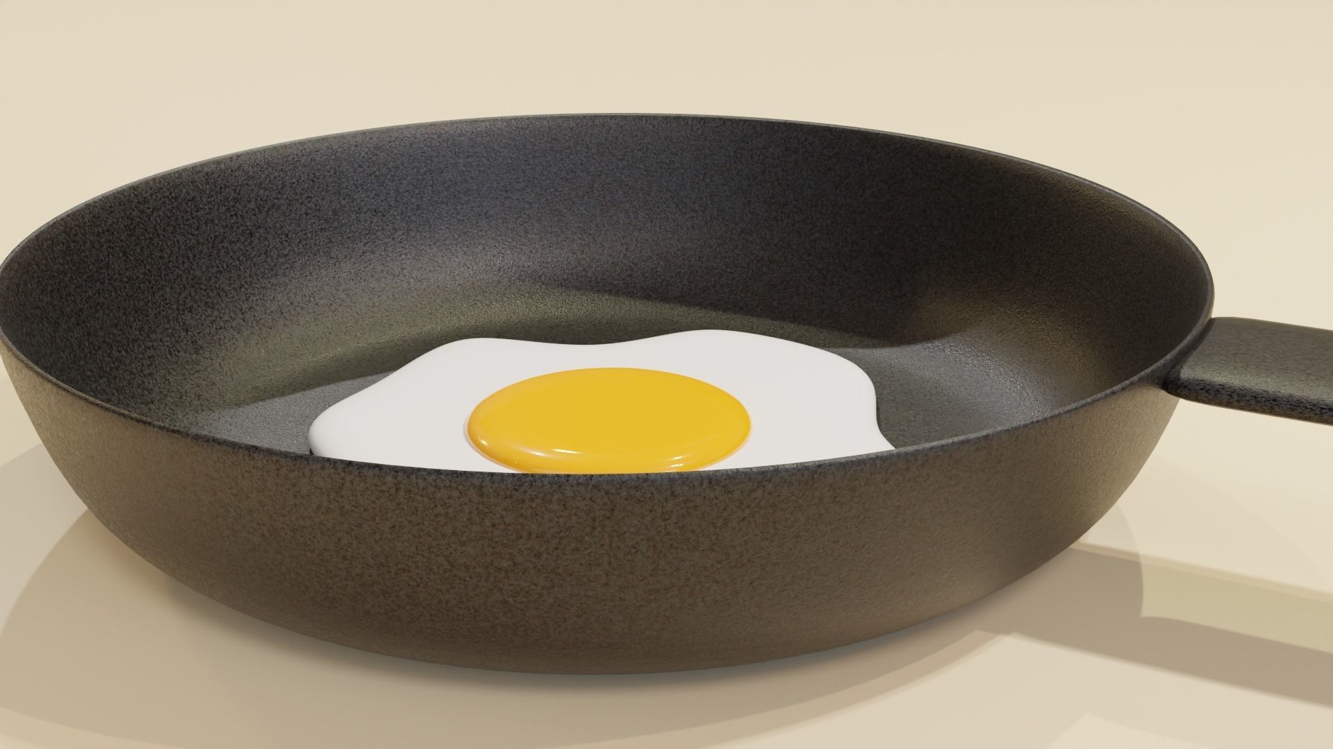 Fried Egg 3D Model 3D model_2