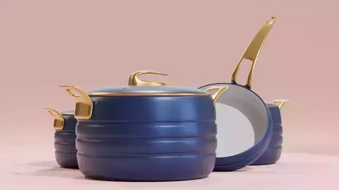 Cookware Set - Cooking Pot Set 3D model