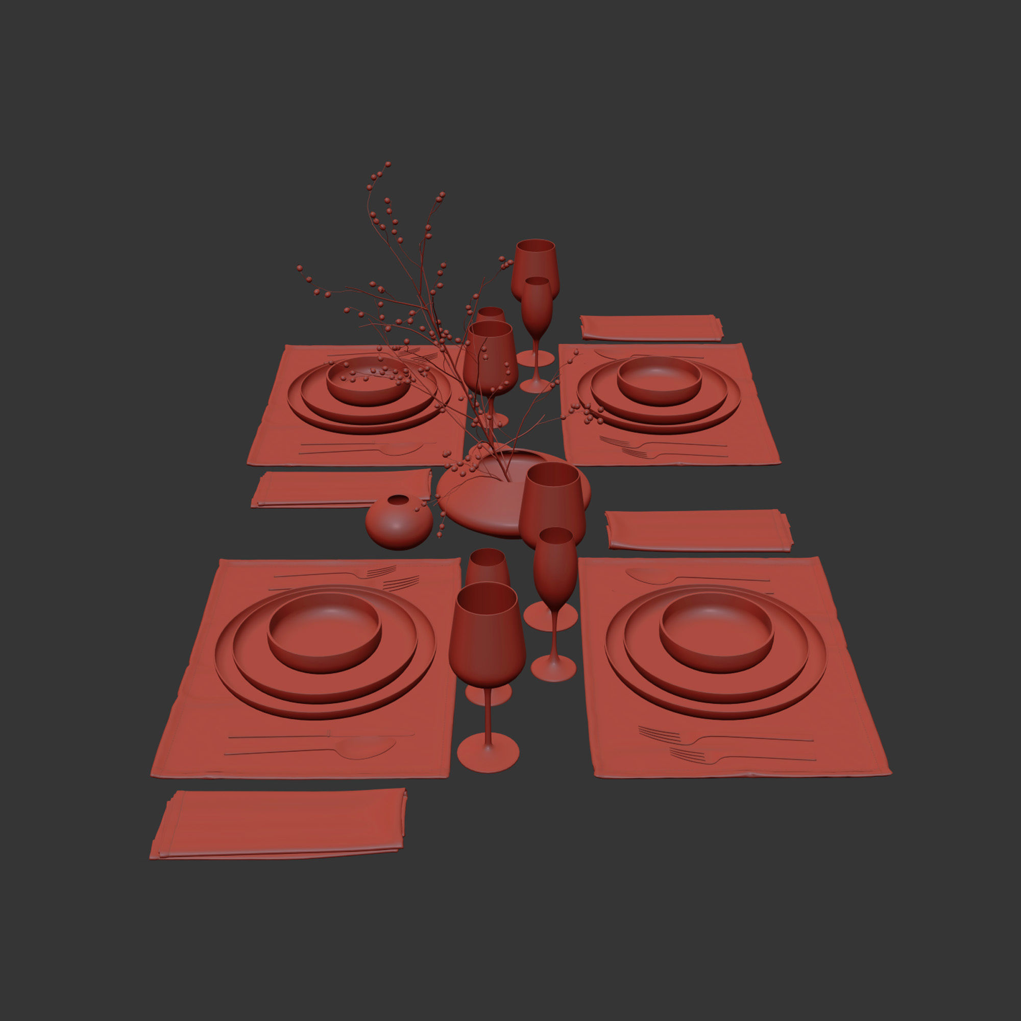 Table setting 42 3D model_7