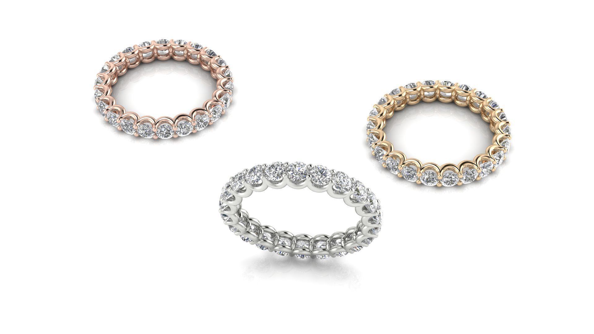 Ring 175 3D print model U share prong ring 3D print model_7