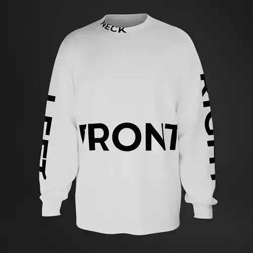 Sweatshirt v1 no waist rib Mock up and Walking Animation