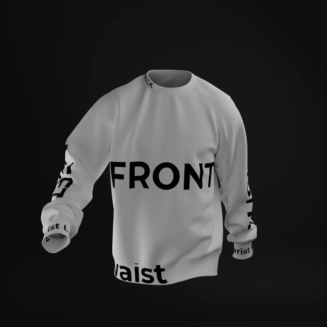 Sweatshirt rib waist with Walking and 360 animation 3D model_0