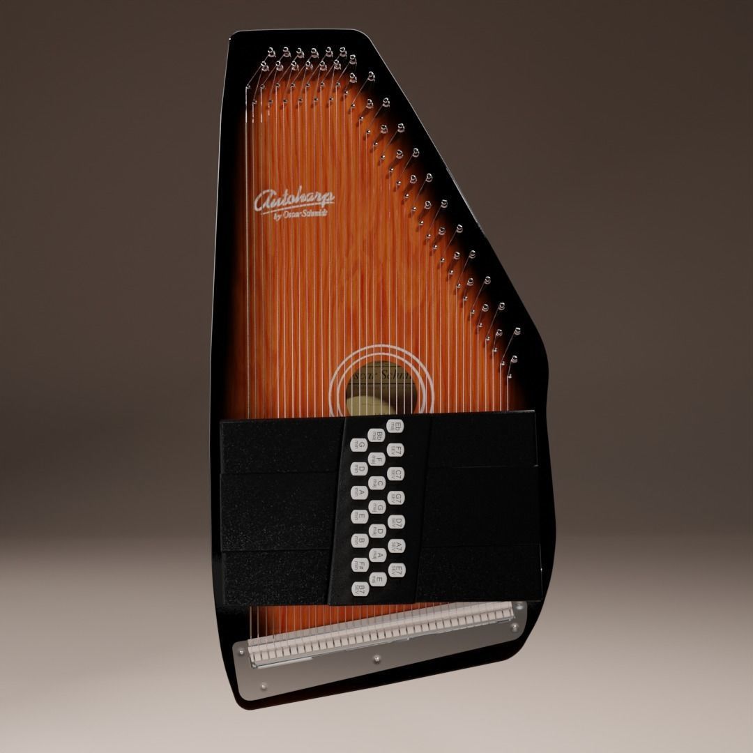 Autoharp 3D model | CGTrader