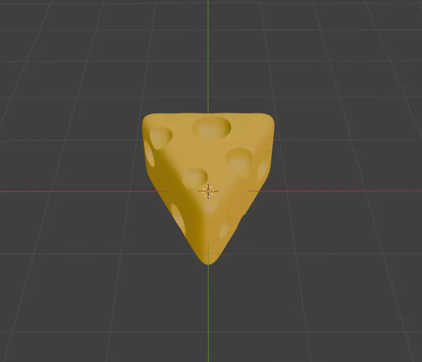 Simple cheese slice Free 3D model_0