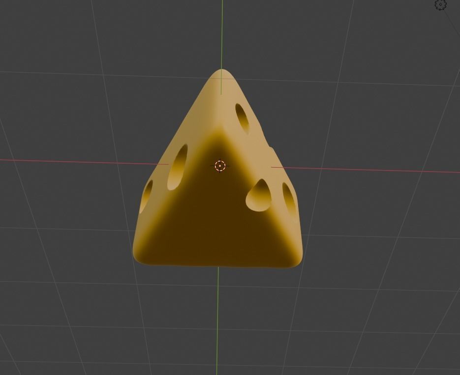 Simple cheese slice Free 3D model_5
