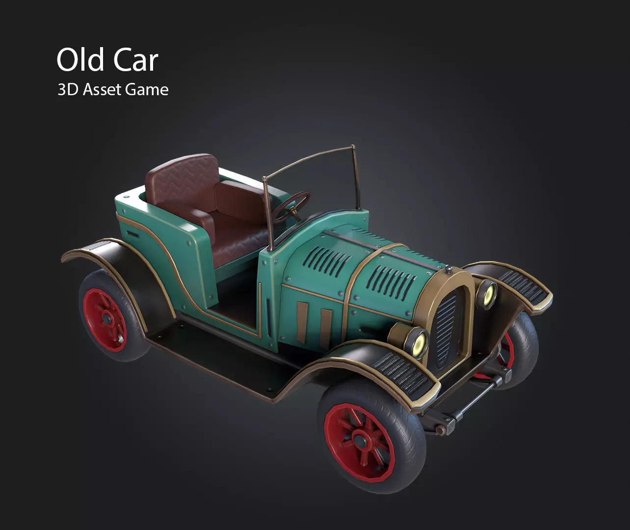 Old Car Low-poly 3D model