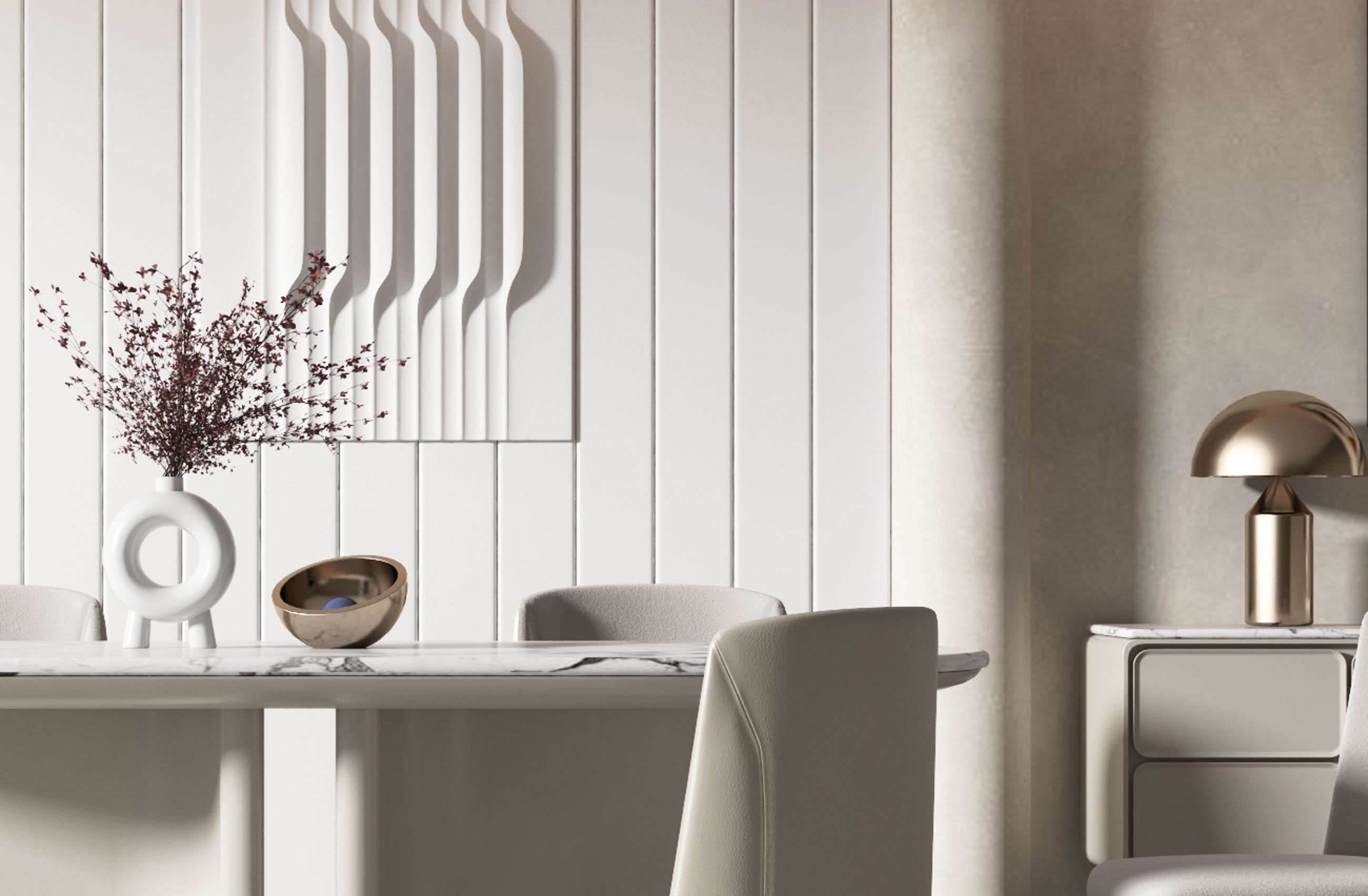 and dining table chair Modern 3D model_2